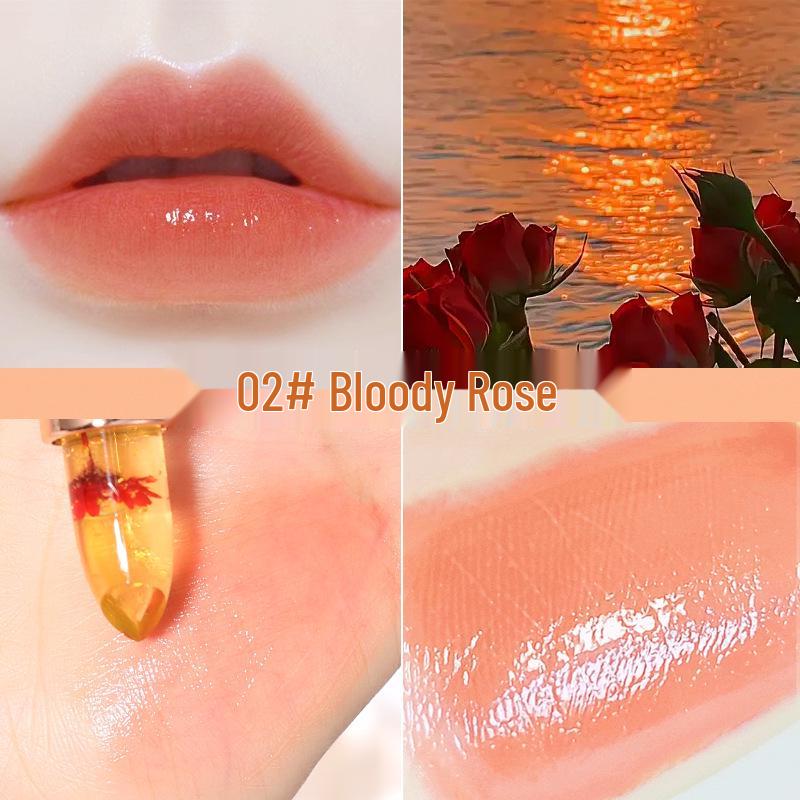 DJDJ Color-Changing Petal Jelly Lipstick: Moisturizing, Long-Lasting, Temperature-Adaptive, Floral Scent, No-Transfer.