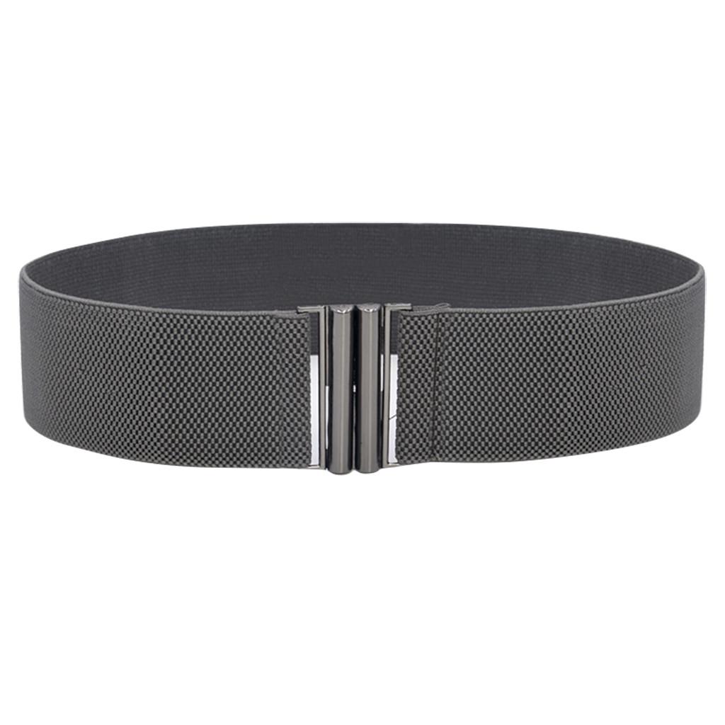 Fashion Lady Wide Belts Women Wide Elastic Belt Buckle Waist Dress Stretch
