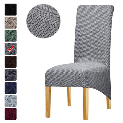 1pcs Polar Fleece Chair Cover Stretch XL Size Long Back Chair Covers Seat Covers With Back For Wedding Dining Room Chairs For Kitchen