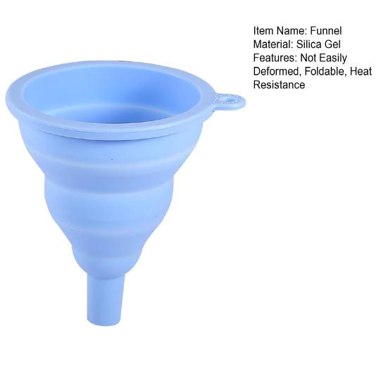 Kitchen Funnel Not Easily Deformed Foldable High Softness Toughness Dispense Liquid Silicone Collapsible Beer Funnel for Restaurant