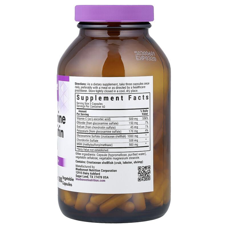 Glucosamine Chondroitin & MSM, 180 Vegetable Capsules