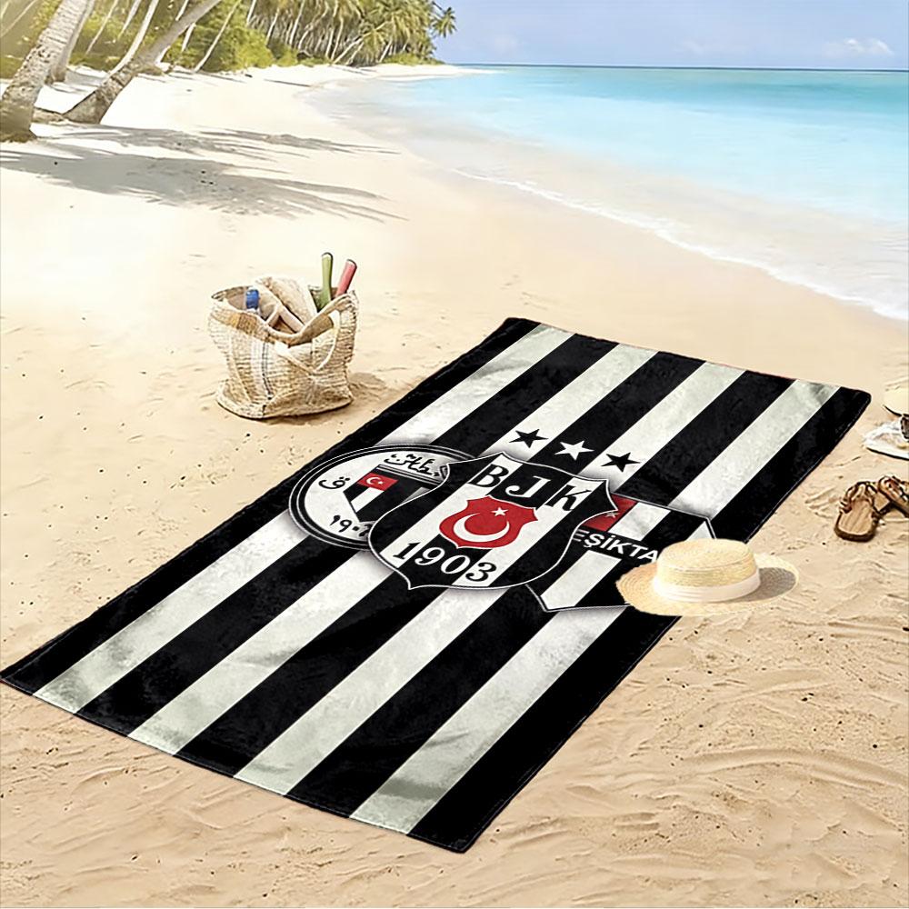 Besiktas Gestreept Handdoek Ontwerp Een must-have strandhanddoek voor strandreizen