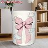 1pc Laundry Basket, Cloud Bow Pattern Dirty Clothes Basket, with Handle Design, High-Quality Foldable Storage Basket, Suitable for Clothing, Sundries,