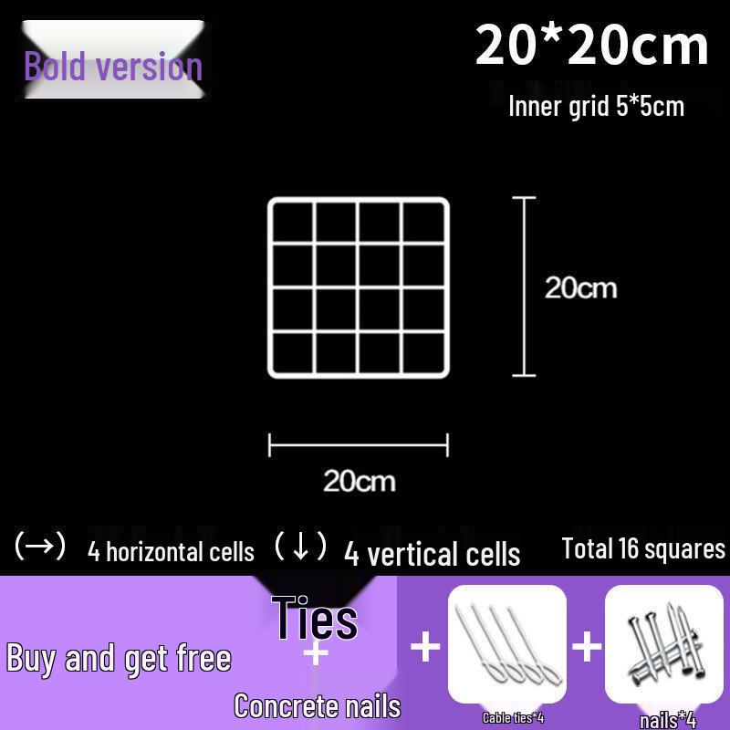 White Wire Grid Mesh Display Rack for Storage & Photos