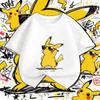 Summer 2026 Pikachu Cool Shades Hand Painted Theme 100 Cotton Print Oversized Loose Tshirt Adult Parent Top