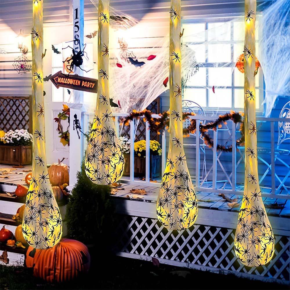Halloween Luminous Bag Three-piece  Web Cotton Ball Nests Hanging Decoration Bar Haunted House Props