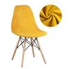 Velvet And Polar Fleece Fabric Shell Chair Cover Stretch Scandinavian Chair Covers Dining Seat Cover For Hotel Home Living Room
