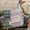 Schoolbag Dairy Department Fresh College Style Soft Cute Girl Backpack Contrast Color Stripes Light and Cute Junior High School Student Versatile 
