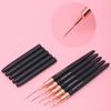 5pcs Black Nail Art Liner Brushes Set Detailer Striping Brush Flower Painting Drawing UV Gel Polish Painting Manicure Tools