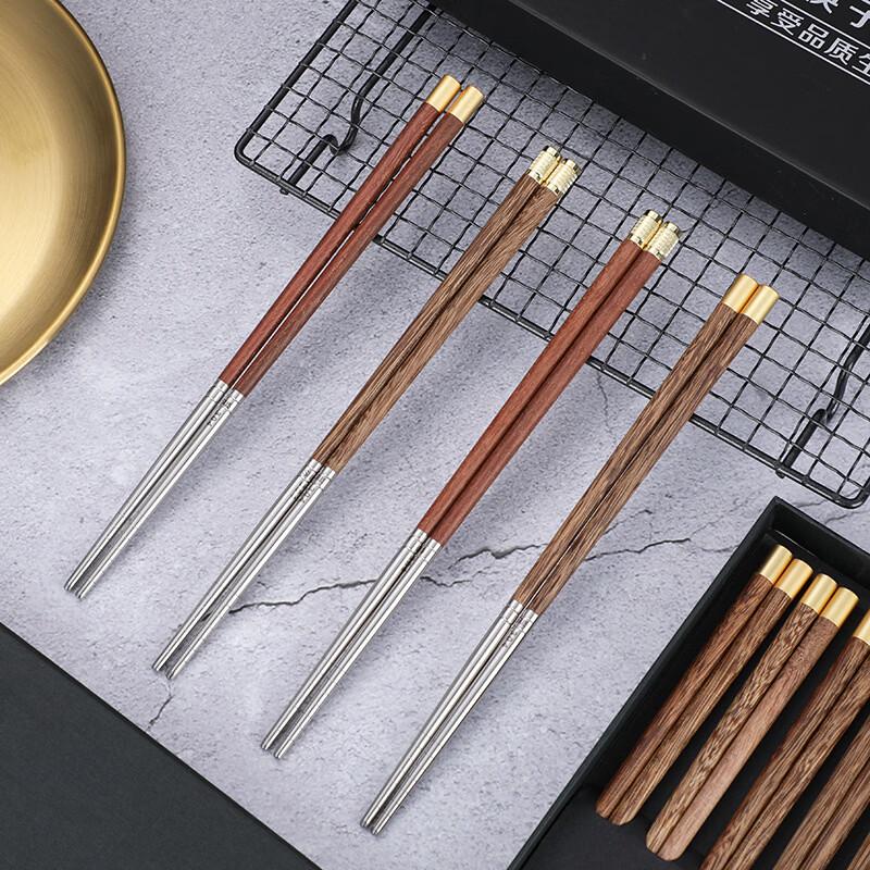 Zhishi Chinese Style Red Sandalwood Chopsticks