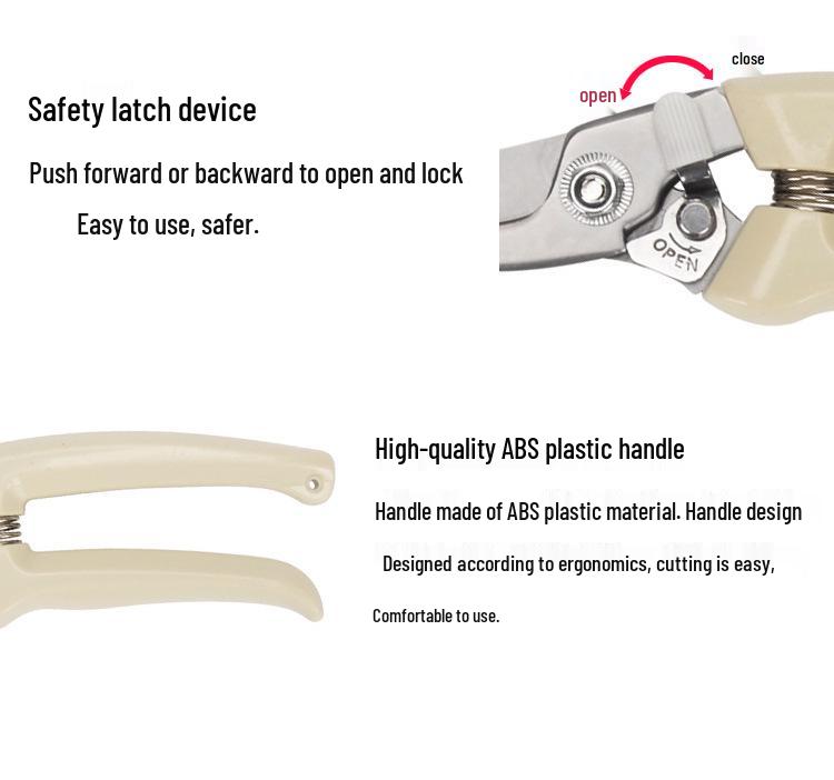 Stainless Steel Pruning Shears - Garden Tools for Branches and Fruit Trees
