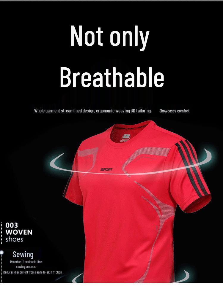 Men's Quick-Dry Sports Suit: Short Sleeve & Shorts for Gym, Running, Football - Spring/Summer Style