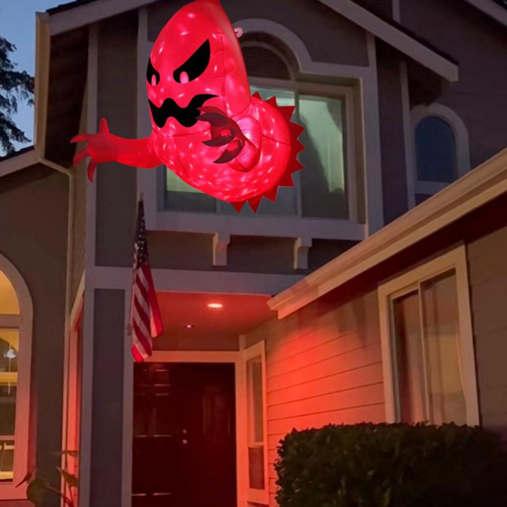 Halloween Inflatable Ghost Model Halloween Party Decoration Horror Sickle Ghost Garden Decoration For Porch Outside Holiday