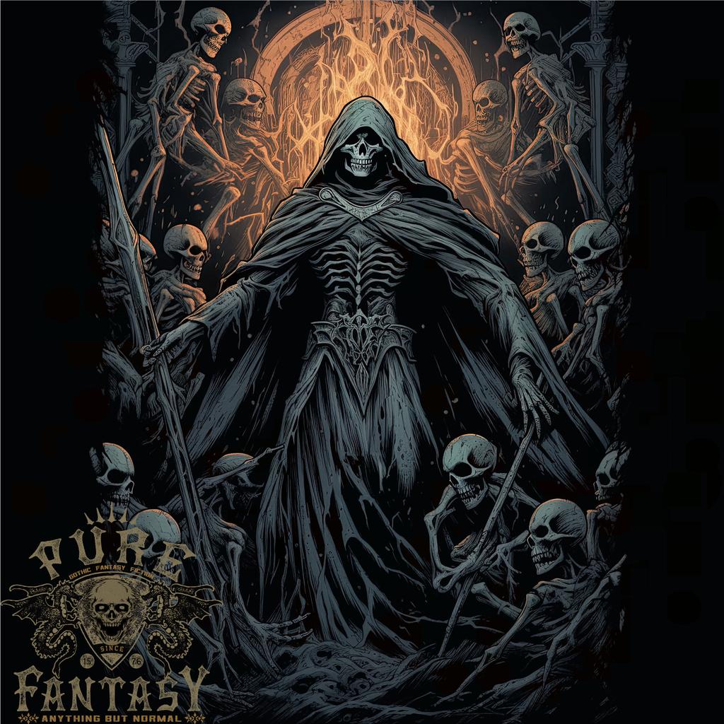 26 Skulls of Hell Grim Reaper Mens T-Shirt 100% Cotton Unisex T-Shirt