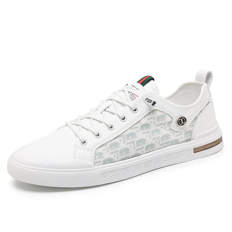 Herrenschuhe Frühling neuer Trend vielseitige kleine weiße Board-Schuhe Herren Freizeit Netz Schleier Student Sportschuhe trendige Schuhe