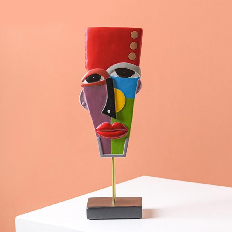 Creative Abstract Face Model Statue Office Desk Art Ornaments Livingrooms Bedroom Dinning Table Centerpieces Decorat