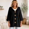 Cardigan Maglione con Cappuccio da Donna a Maglia, Colore Casual Manica Lunga Capospalla per Autunno Inverno