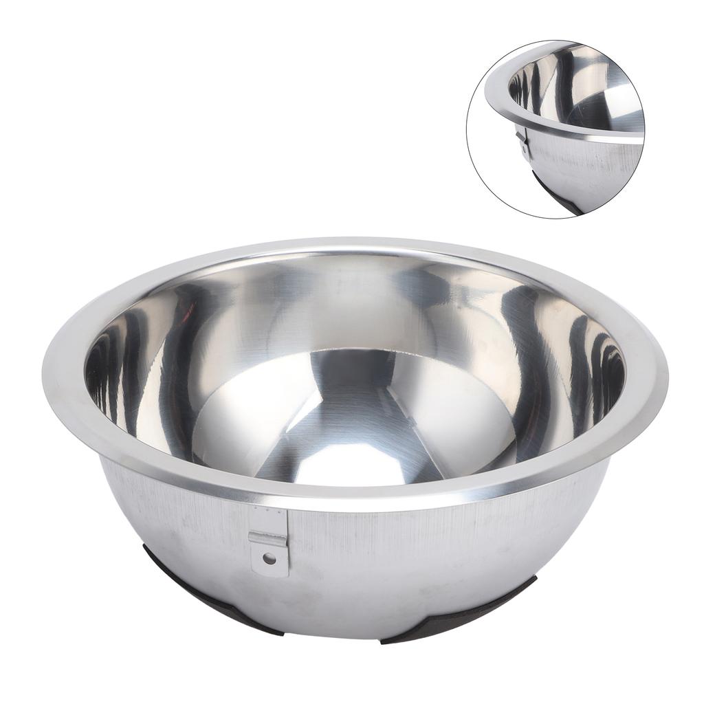 Chiuvetă Rotundă 265mm Inox Spălare Bol Legume Bazin cu Țeavă de Scurgere pentru Barcă Rulotă