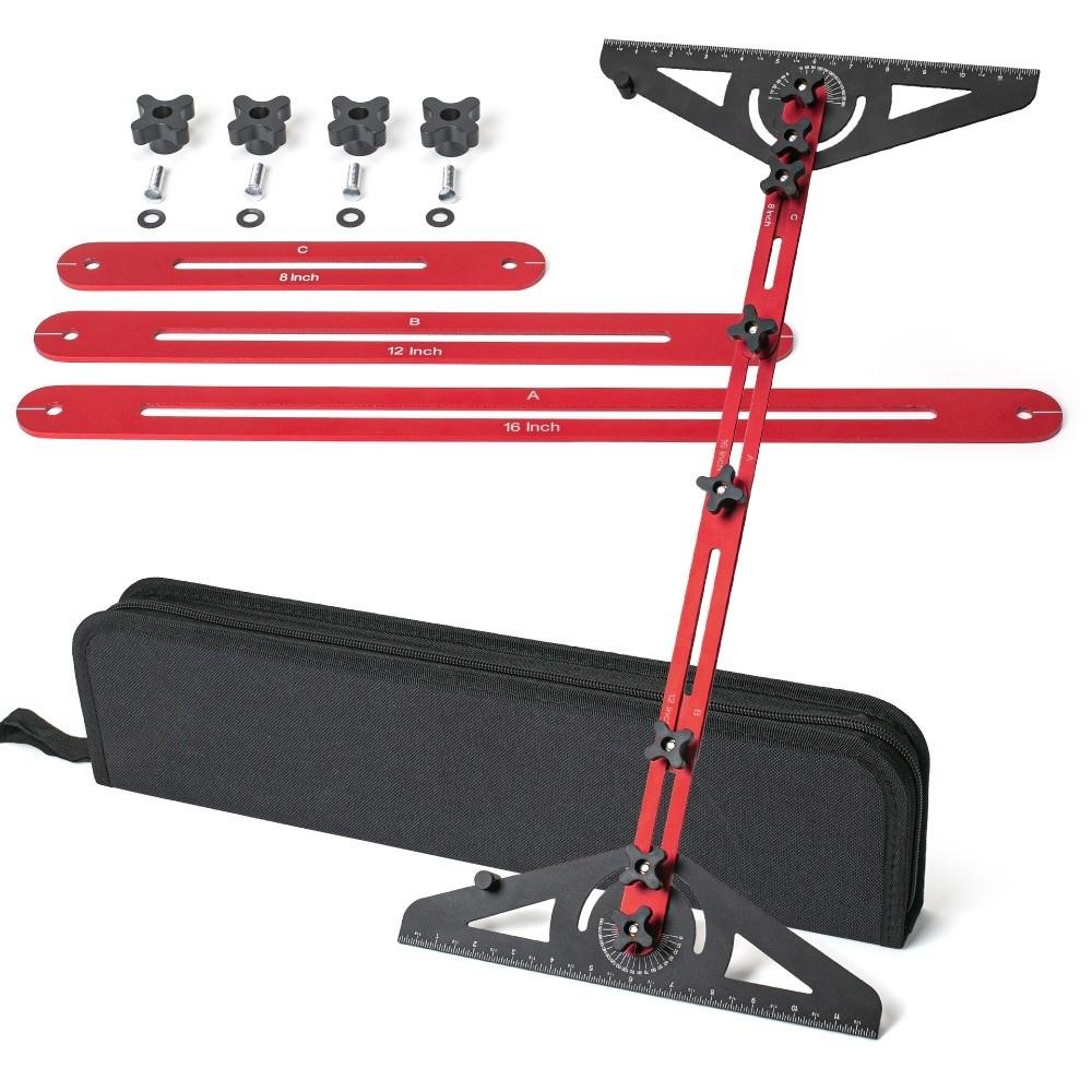 Adjustable Stair Tread Gauge Heavy Duty Stair Tread Layout Measuring Gauge Woodworking