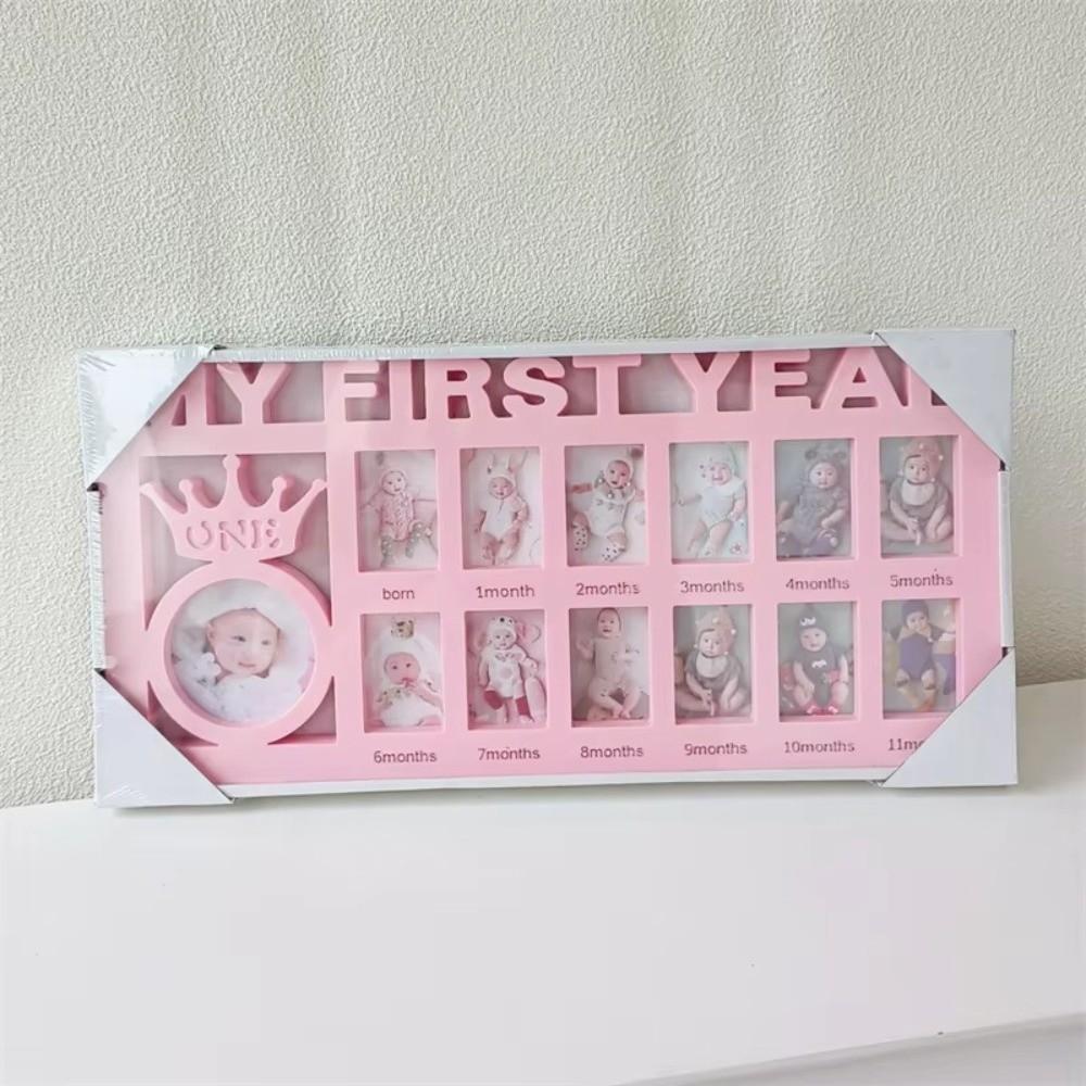 Rectangle Monthly Growth Picture Frame First Year Photo Frame 0-12 Months Pictures Storage