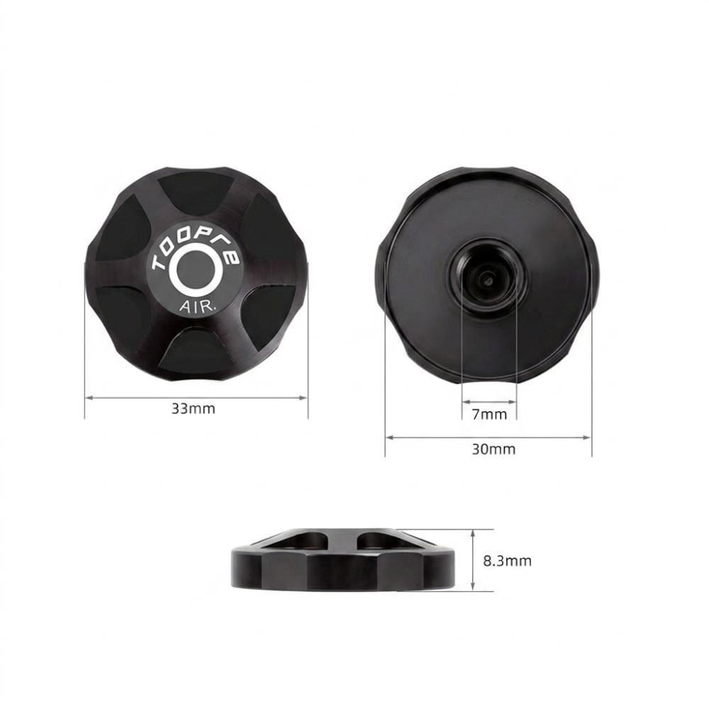 2PCS Aluminium Alloy Bicycle Front Fork Cap Compact Easy To Install Bike Air Valve Top Cap with Washer Lightweight