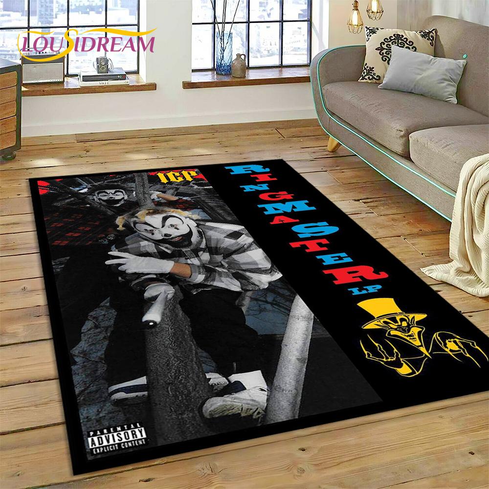 3D Rap Metal Insane Clown Posse Icp Juggalo Carpet Rug for Bedroom Living Room Home Sofa Decoration,Game Large Decor Floor Mat