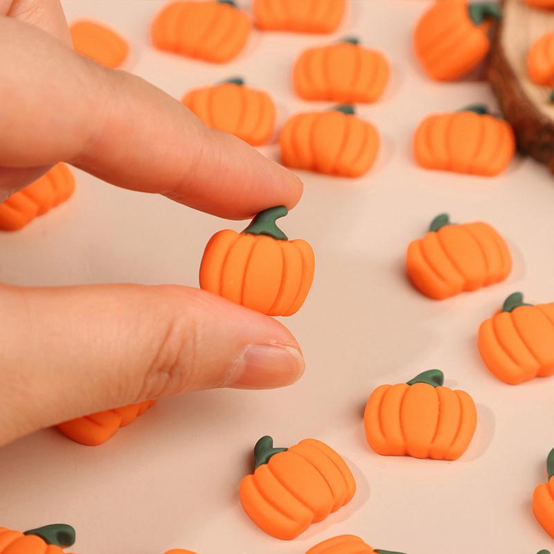 20/50Pcs Mini Resin Pumpkins Miniatures Fake Vegetables for Thanksgiving Day Autumn Home DIY Craft Decoration Halloween Supplies