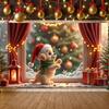 Christmas Banner Gift Box Pattern Christmas Party Banner Pet Christmas Banner Pet Theme For Home Decoration Holiday Celebration