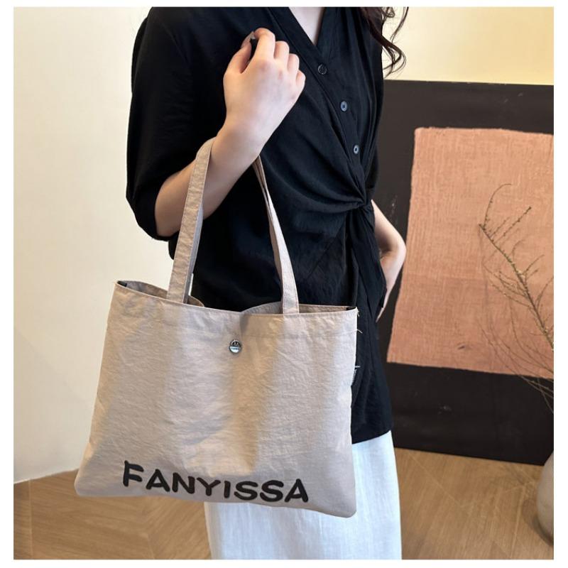 Canvas bag women's large-capacity new summer casual simple shoulder shopping bag class support