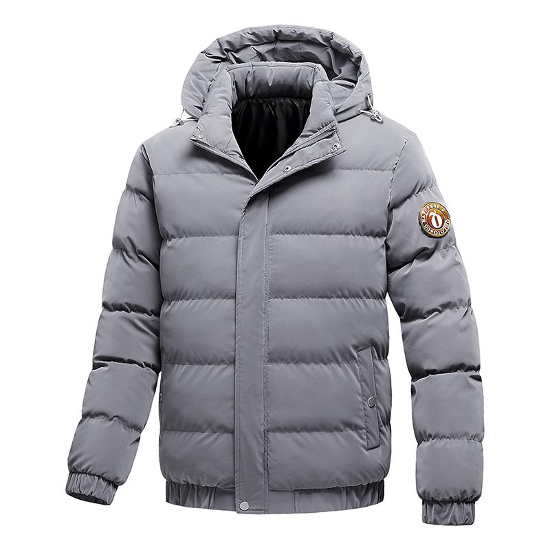 

Осінь-зима Повсякденні теплі товсті чоловічі куртки-парки Harajuku Down Coat Чоловіча парка з капюшоном Верхній одяг Хлібна куртка 4XL сірий