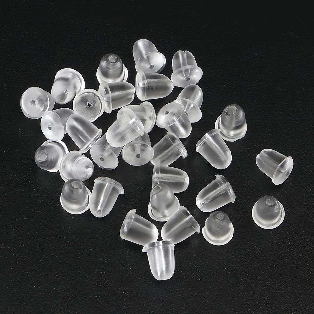 200-400Pcs Rubber Earring Backs Silicone Round Ear Plug Blocked Caps Earrings Back Stoppers for DIY Earrings Jewelry Making