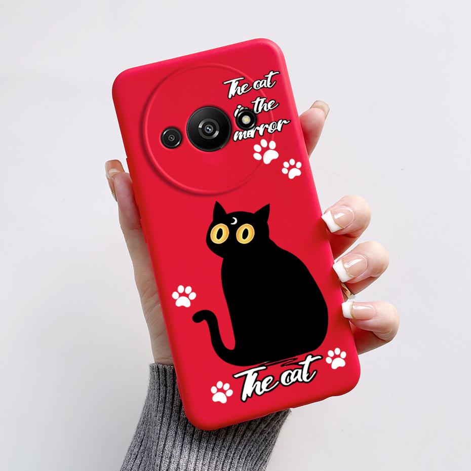 For Funda Redmi A3 Case Redmi A3 2024 Back Cover Stylish Painted Soft Silicone Phone Case for Xiaomi Redmi A3 A 3 RedmiA3 Bumper