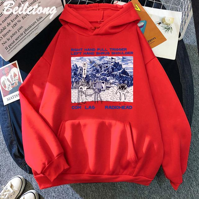 Radiohead Vintage Print Hoodie for Man/Women Hip Hop New York Tour Rock Band Music Album Sweatshirt Pullover Hoodies