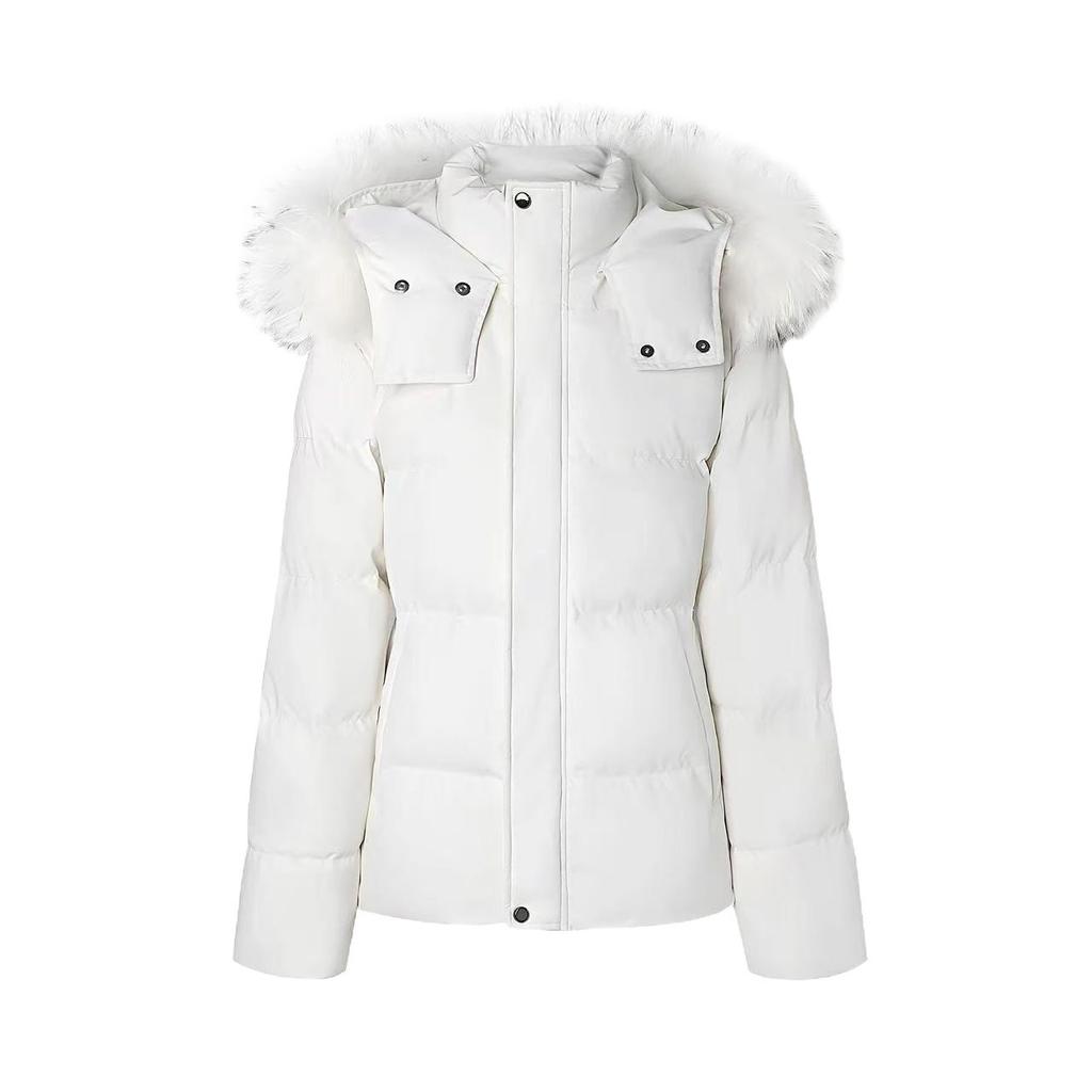 Super Good-looking Waist and Thin Cotton-padded Clothes for Women, Slim-fitting Big Fur-collared Cotton-padded Jackets In Winter, Small People, Thi