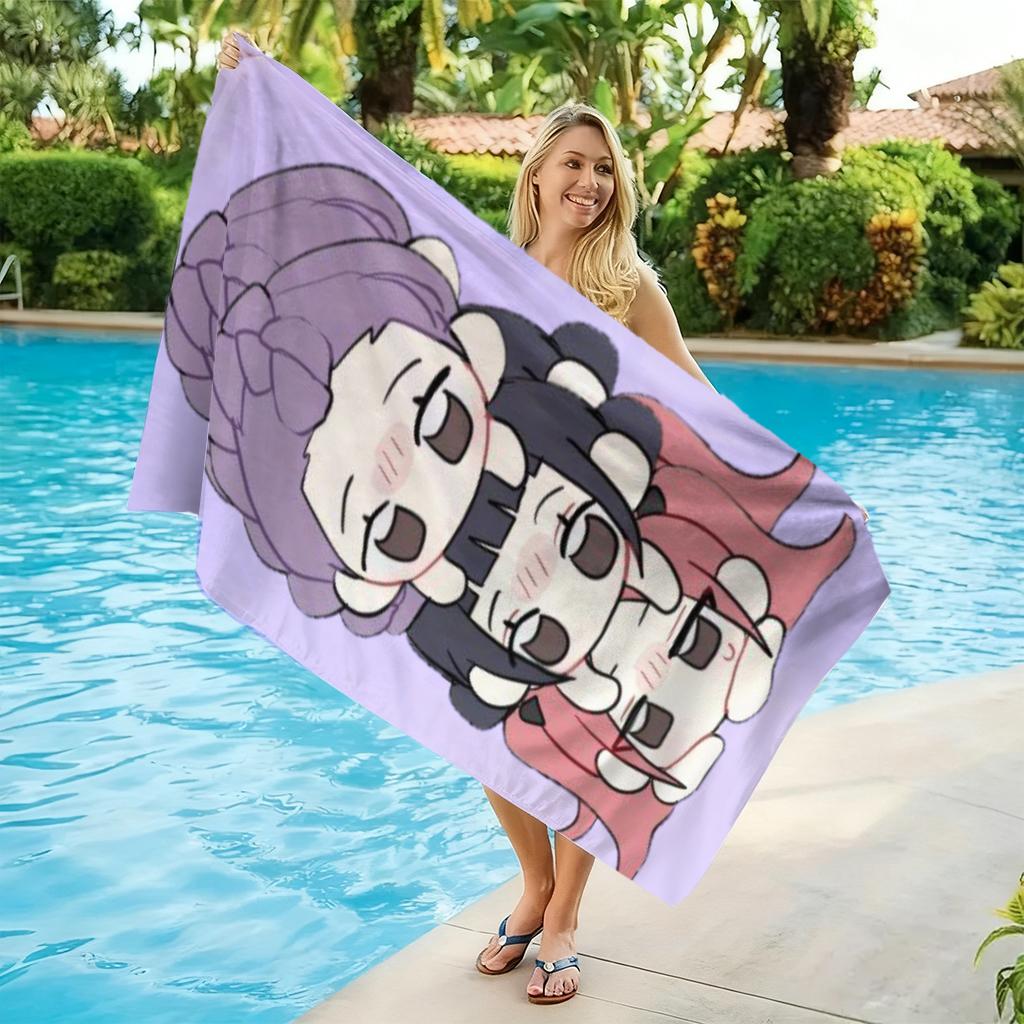 1pc Cute K-pop Beach Towel Quick-Drying Super Towel For Beach Pool Sport Yoga Gym Home Towel Gift for Friends Sand Free Towel