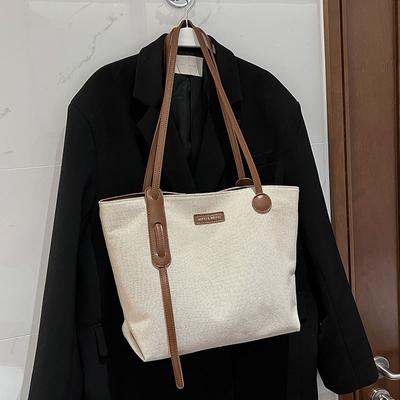 Large Capacity Commuter Office Handbag  New Canvas Women's Bag Luxury Design Shoulder Travel Shopping Bags