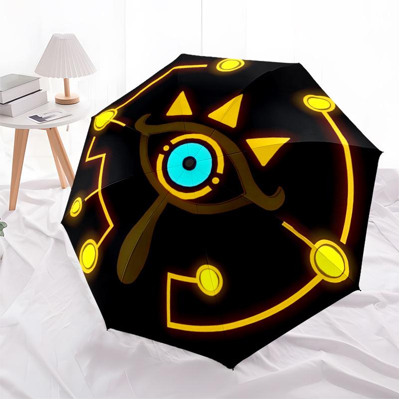 1pc The Legend of Zelda Automatic Open/close Folding Portable Umbrella with 8-Rib Structure for Women/Men, All-Season Use A0901143
