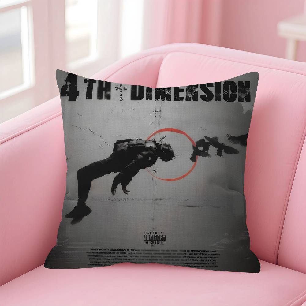 Singer Tdf Culture Album Double-Sided Printed Pillow Cover Short Plush Suitable Living Rooms Bedrooms Sofas Throw Cushion Cover
