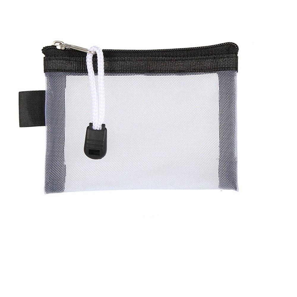 Nylon Mesh Cosmetic Bag ID Credit Card Holder Small Coin Purse Mini Zipper Pouch Mesh Storage Bags
