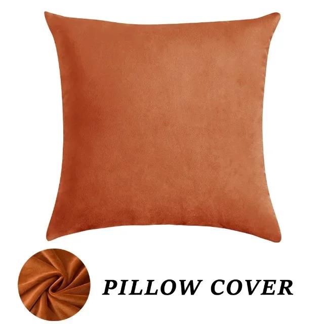 Super Soft Velvet Pillow Cover Stretch Throw Pillowcase for Sofa Bed Decoration Backrest Cushion Cover Home Decor 1pc Squard