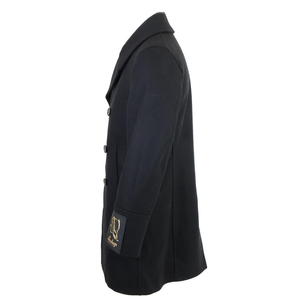 Sealup [Excellent Condition/Domestically Authorized] GENOVA Genoa Wool Melton Pea coat 46 blackUsed