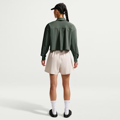 Women's Nike 24.7 Shirts Women's Green Lapel