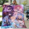 1pc Blanket Genshin Impact Characters Print Design, Lightweight Blanket for Sofa, Bed- Soft &Warm, Gift for All Seasons Like Christmas, Halloween