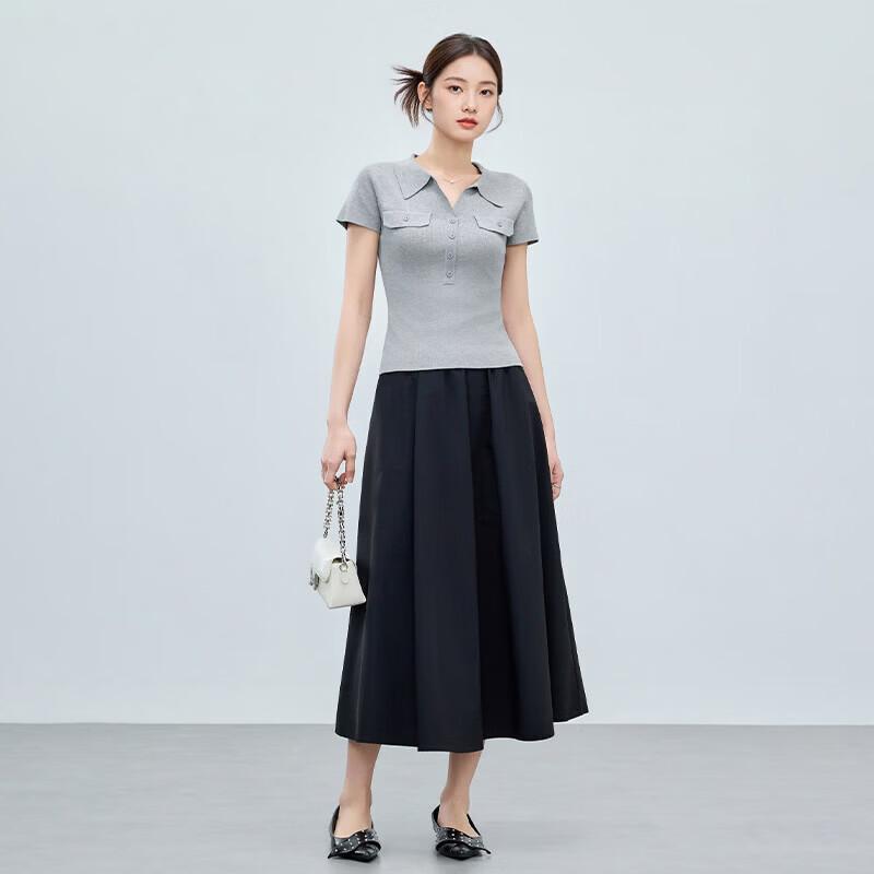 IEF 2026 Spring/Summer Elegant Slim-Fit Knit Top