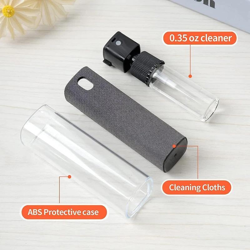 2in1 Refillable Bottles Microfiber Screen Cleaner Spray Bottle Mobile Phone Tablet Computer TV Display Cleaning Wipe Cloth