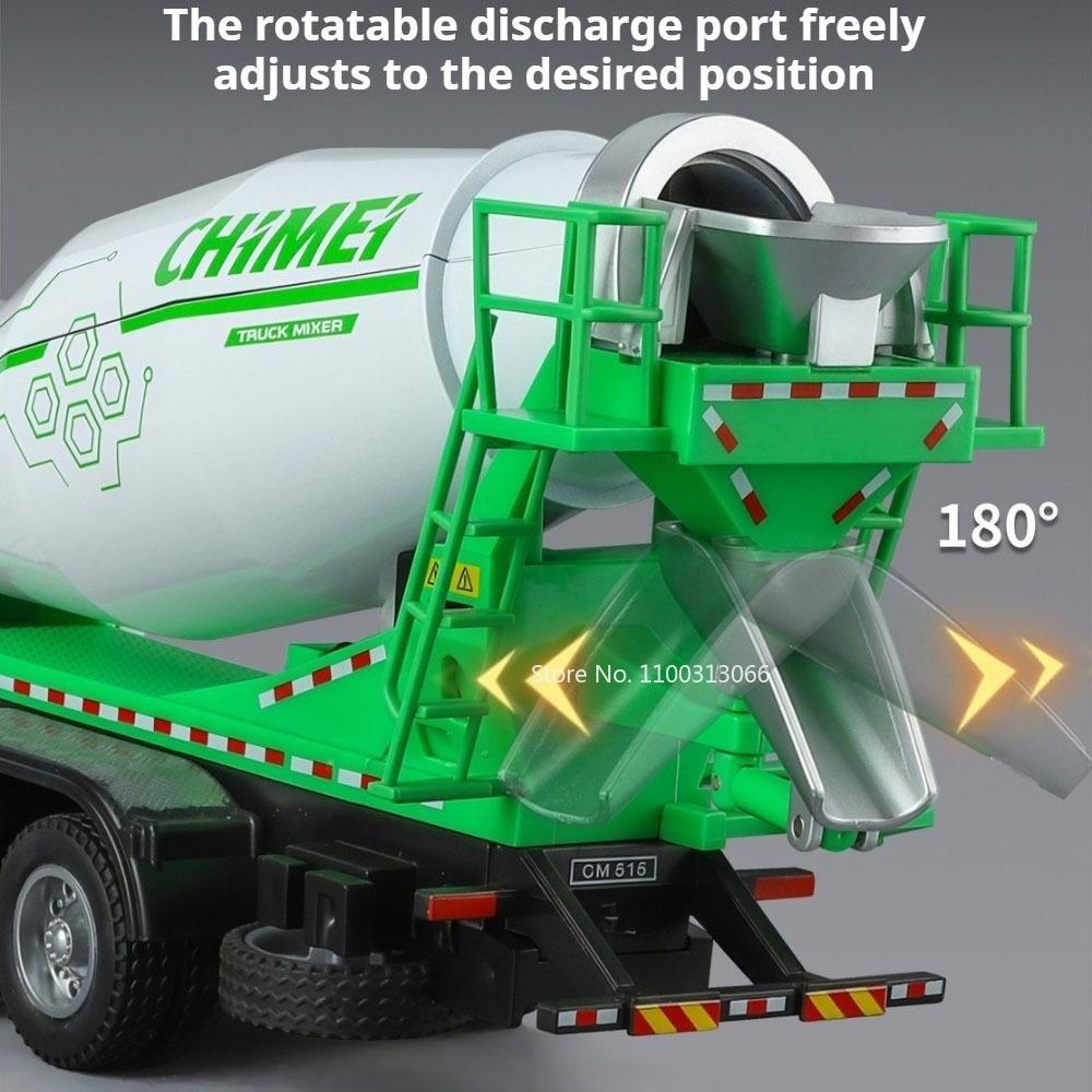 1:32 Scale Concrete Mixer Trucks Toys Models Cars Wheel Pull Back Miniature Model Container Transport Vehicles Educational Toys