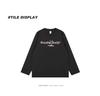 Trendy Unisex Korean Style Letter Print Loose Cotton Long Sleeve Hip Hop T-Shirt