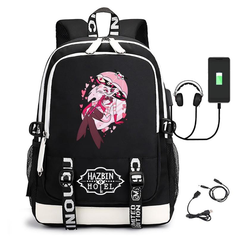 Zaino Tematico Anime Helluva Boss per Ragazzi Studenti Grande Capacità Borsa da Scuola da Viaggio Unisex Tessuto Oxford