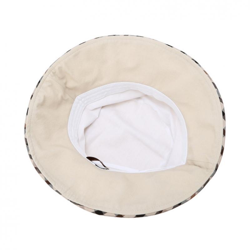 Daks Ivory Check Cotton Linen Blend Bucket Hat Dbhe4f123i2