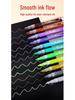 Glitter Acrylic Marker Pen for DIY Graffiti with Fluorescent Watercolor Effects